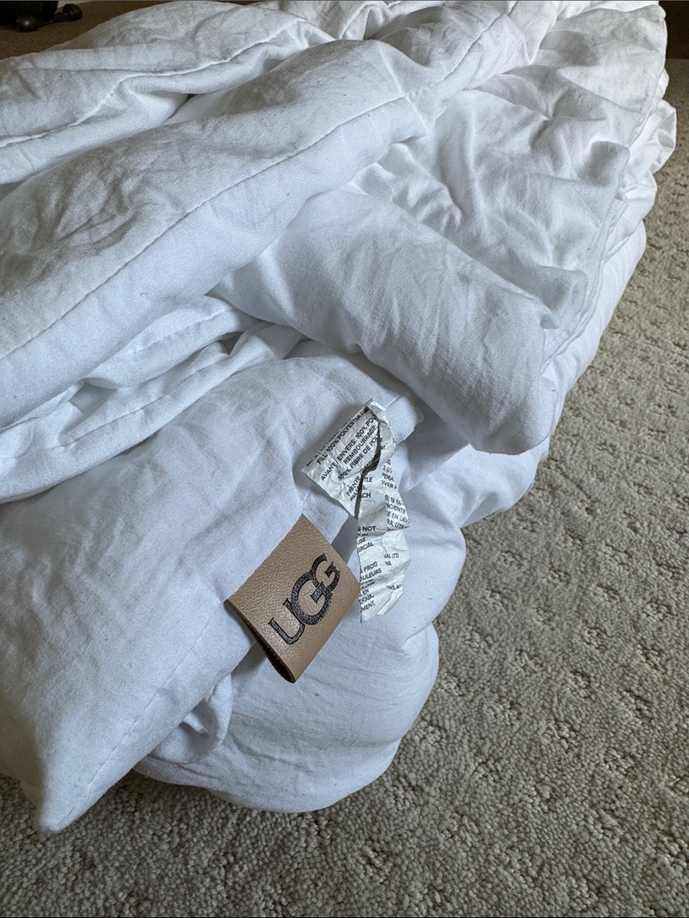 UGG Duvet  Down-Alternative insert with Branded Tag